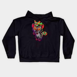 Cat unicorn with outline Kids Hoodie